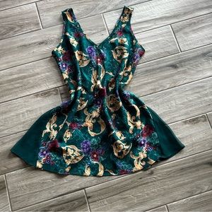 Bali Collection | Sheer Green Floral Nightgown| Large